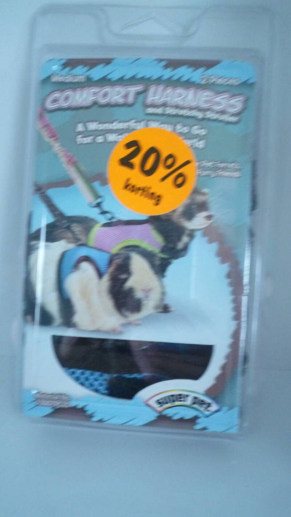 Super pet comfort wandelharnas met lijn bruin