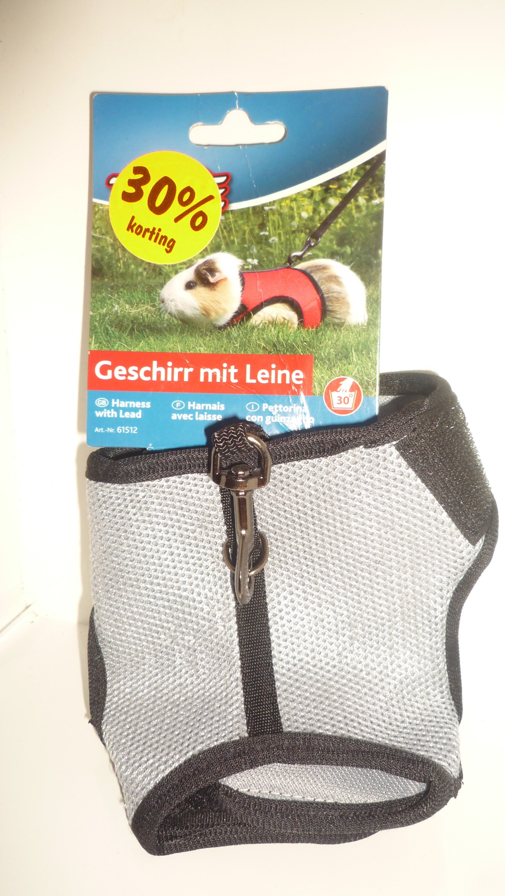 Trixie wandelharnas met lijn cavia grijs