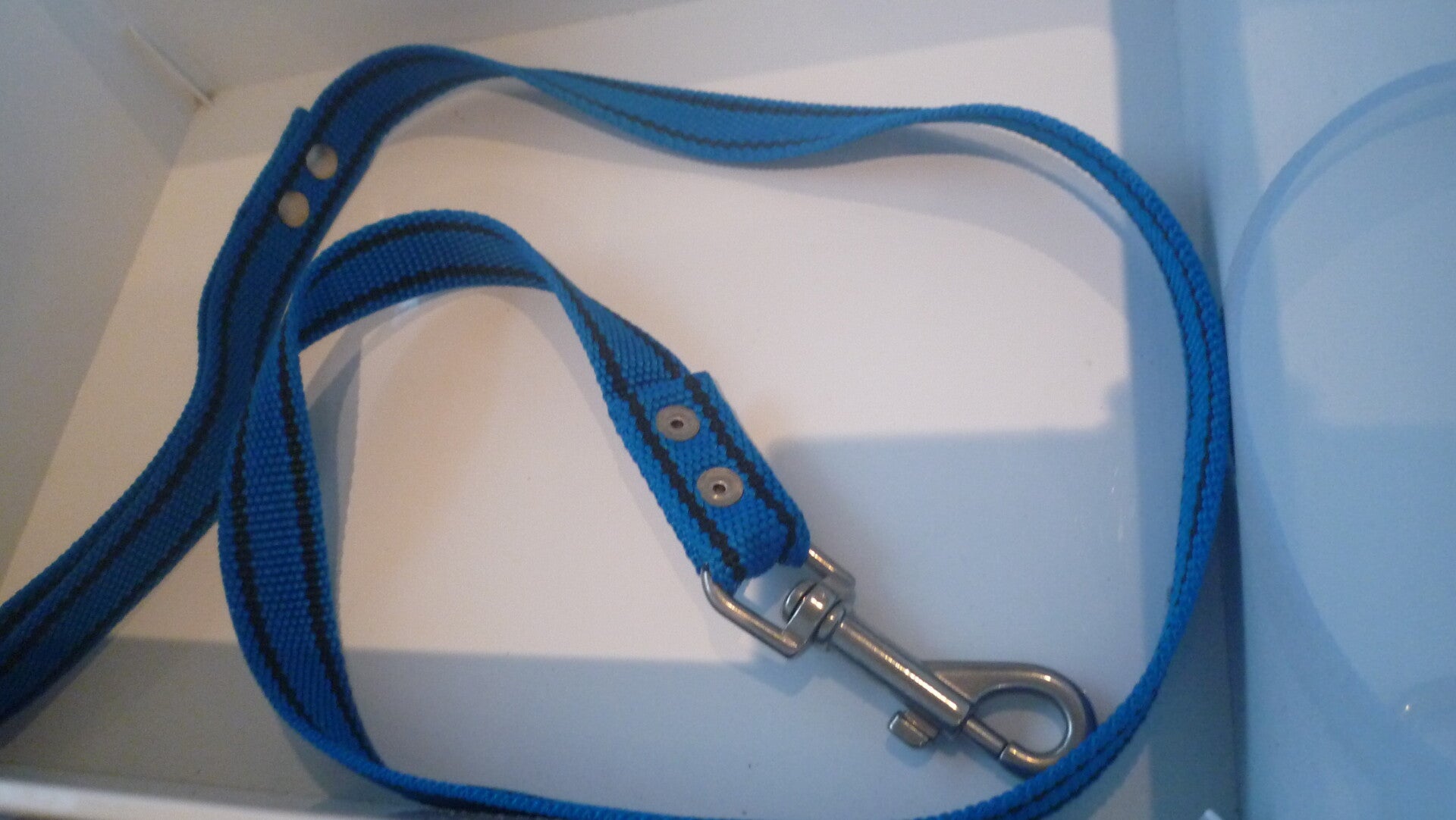 Leiband blauw/zwart 112 cm