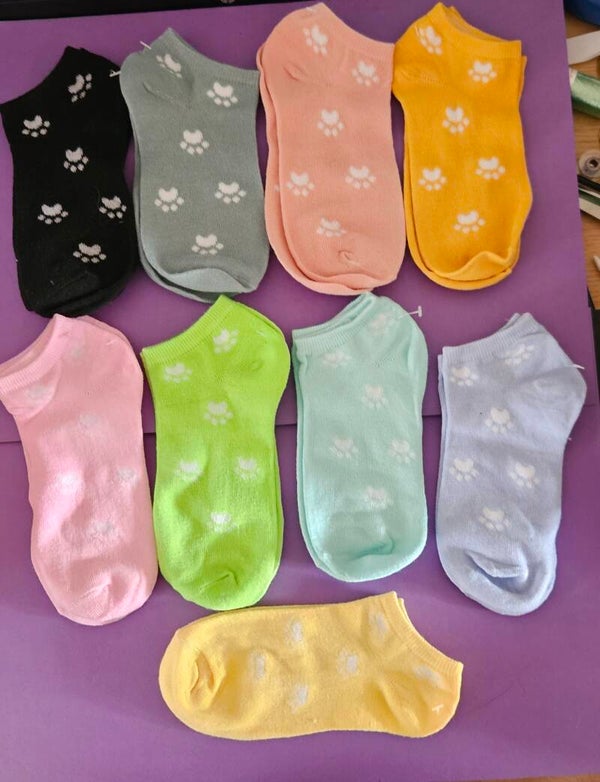 Sokjes met pootjes verschillende kleuren 1 Maat