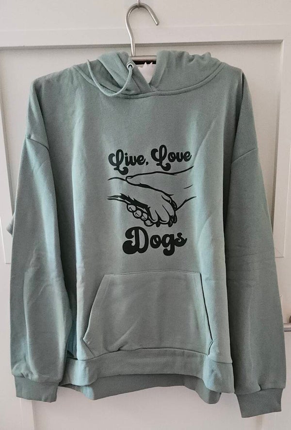 hoodie bedrukt Live, Love Dogs