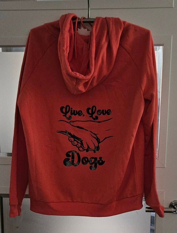Vest bedrukt Live,Love Dogs