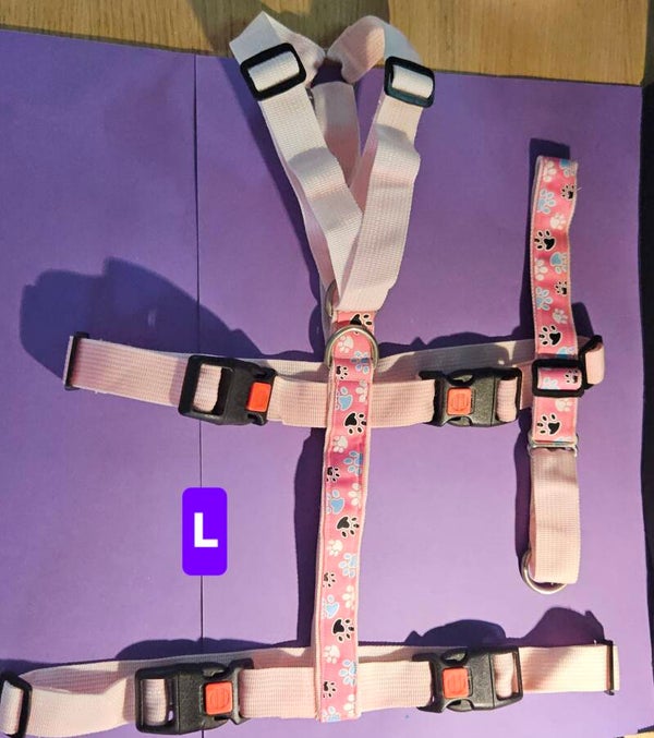 Tuig set licht roze verkleurd
