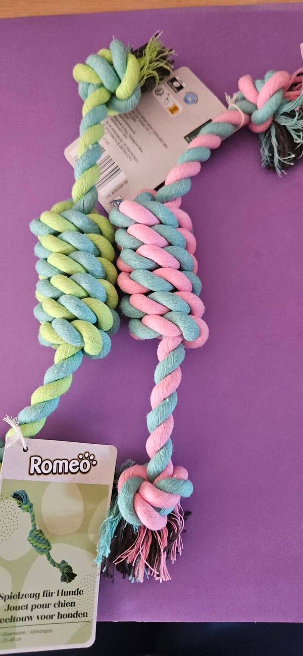 Speeltouw met knoop ong. 30 cm