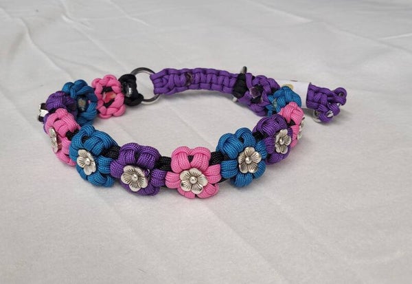 Martingale halsband bloemen 38-52 cm