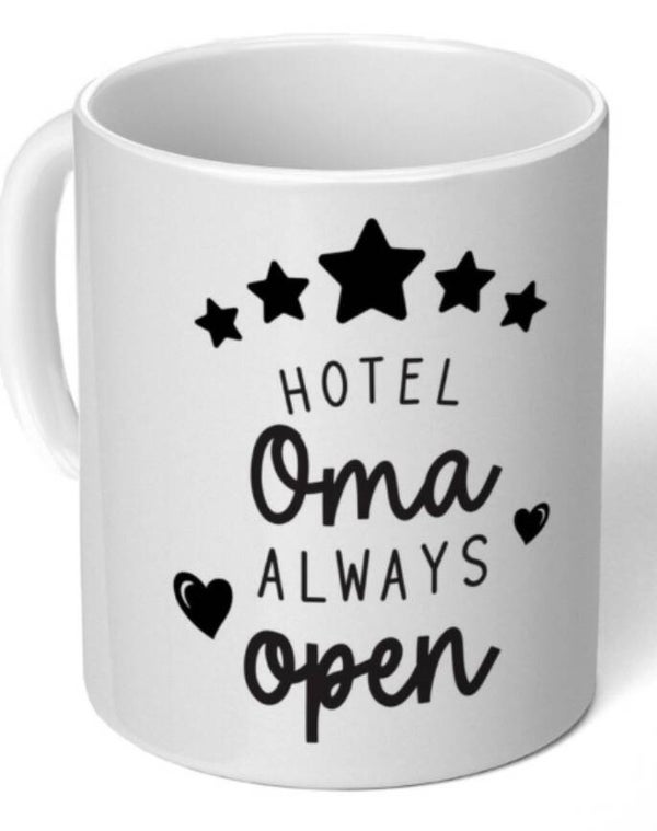 Mok met tekst Oma Hotel