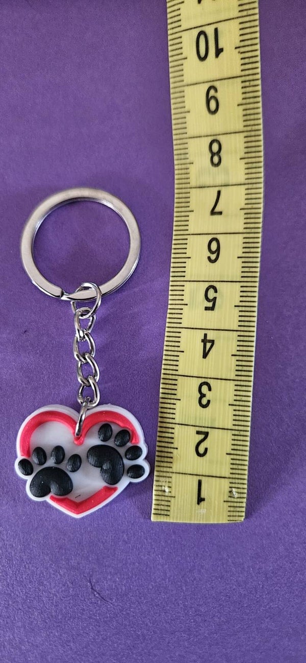 sleutelhanger hart met pootjes