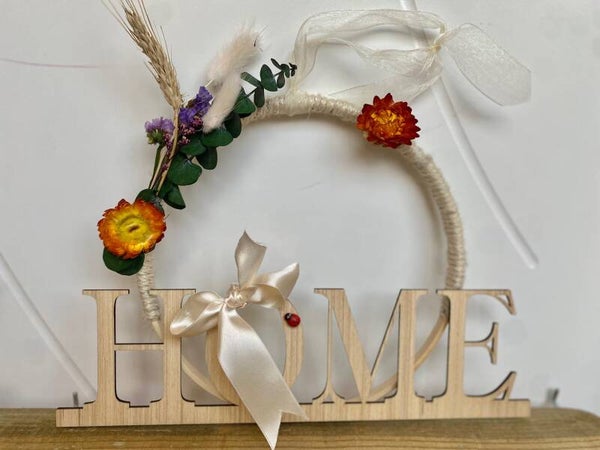 Déco HOME découpe bois et fleuri