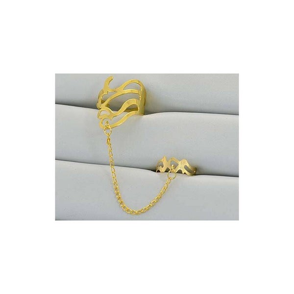 Bague double phalanges fantaisie réglable n° 1