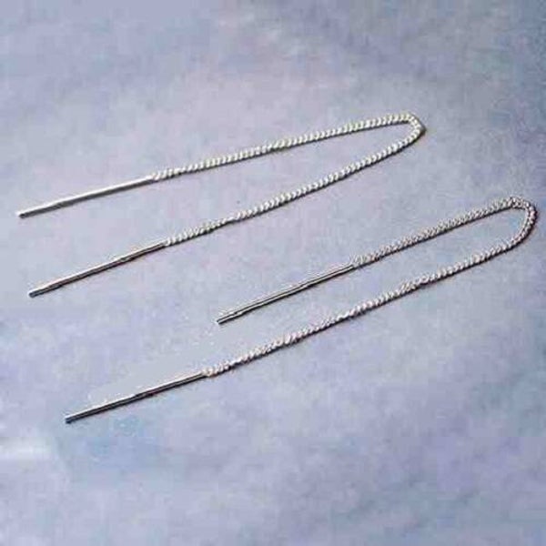 Boucles d'oreilles chaînette en plaqué argent