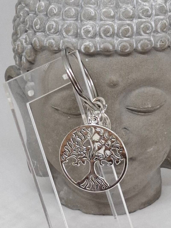 Porte-clés Arbre de vie + plaque