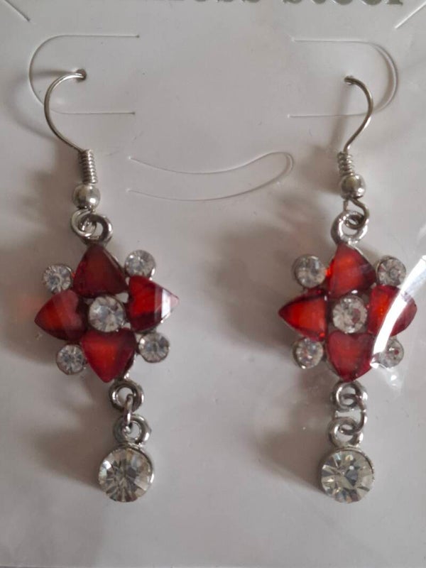 Boucles d'oreilles fantaisie Fleur