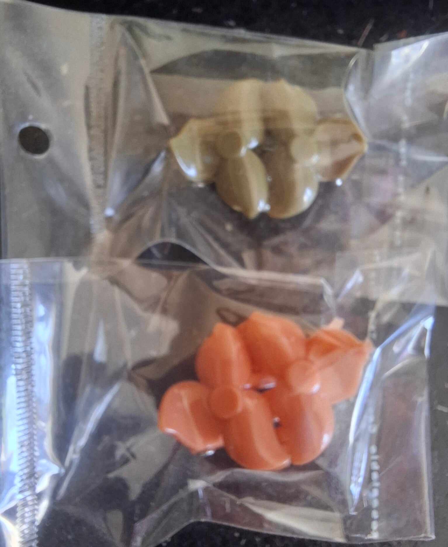 Lot de 4 petites pinces à cheveux terracotta et kaki