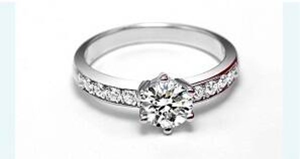Bague solitaire en plaqué argent