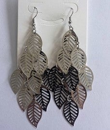 Boucles d'oreilles fantaisie Cascade de feuilles