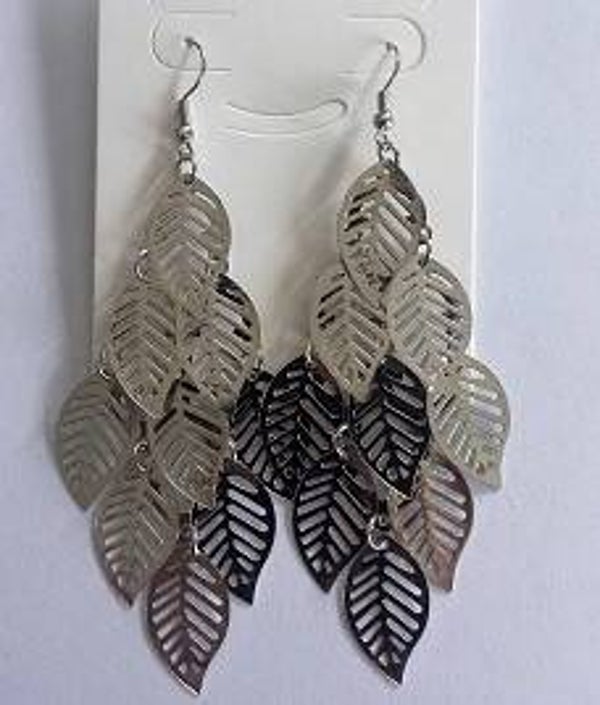 Boucles d'oreilles fantaisie Cascade de feuilles