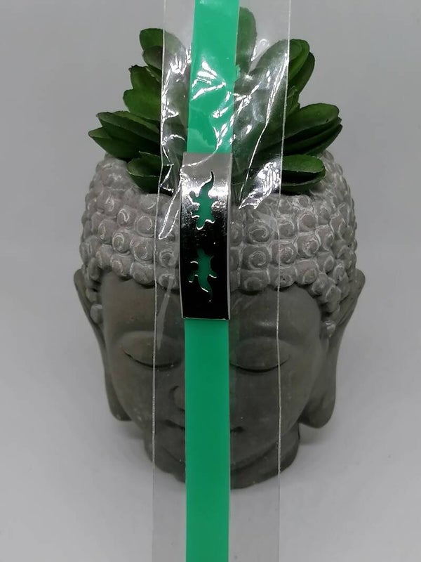 Bracelets en silicone plaque acier