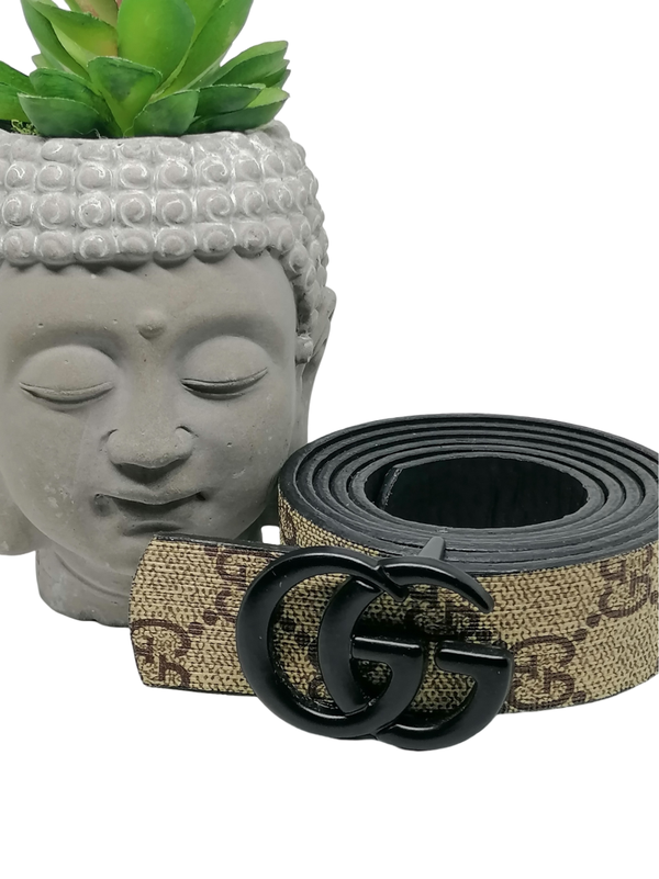 Ceinture GG beige/noire