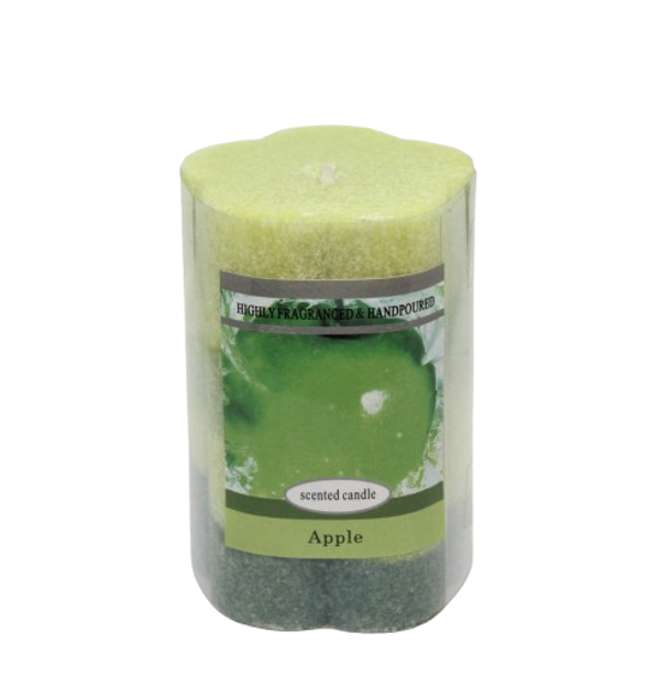 Bougie fleur ombrée à la pomme