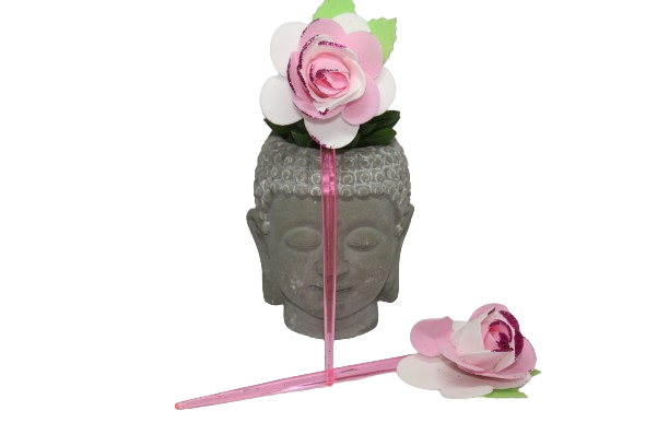 Accessoires cheveux bâtons style chinois rose