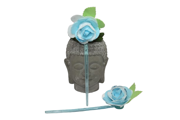 Accessoires cheveux bâtons style chinois bleue