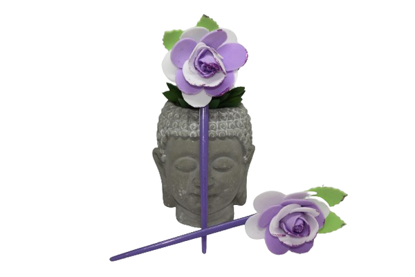 Accessoires cheveux bâtons style chinois lilas