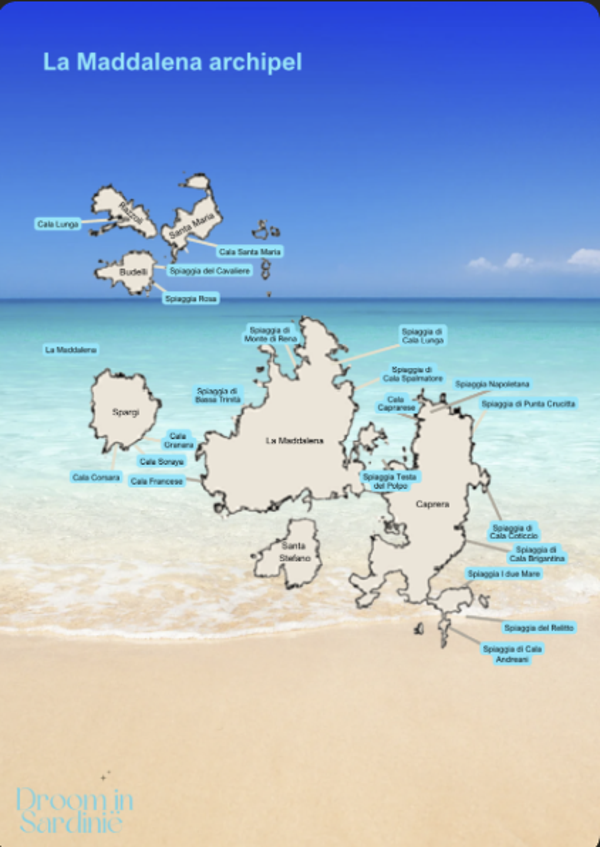 Strandenkaart La Maddalena Archipel