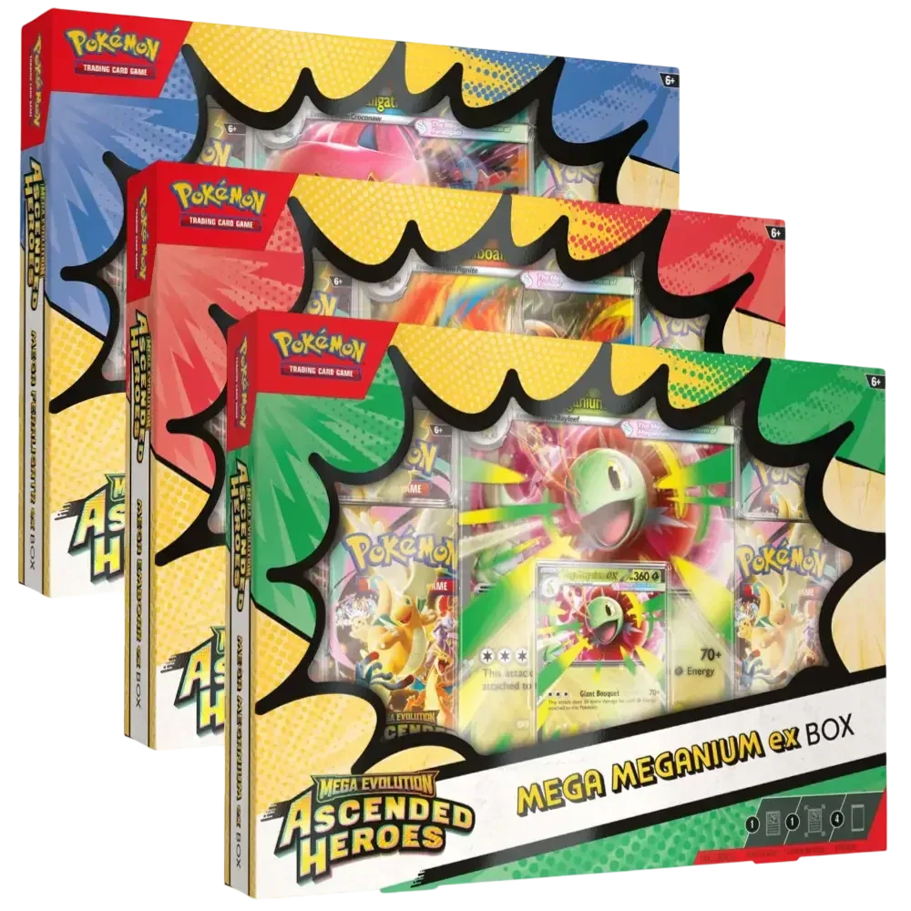 Pokémon Ascended Heroes - EX Box Mega Meganium, Feraligatr of Emboar
