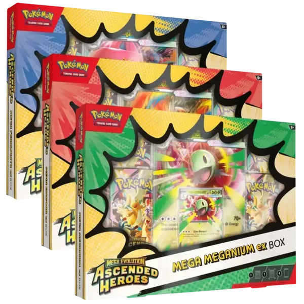 Pokémon Ascended Heroes - EX Box Mega Meganium, Feraligatr of Emboar