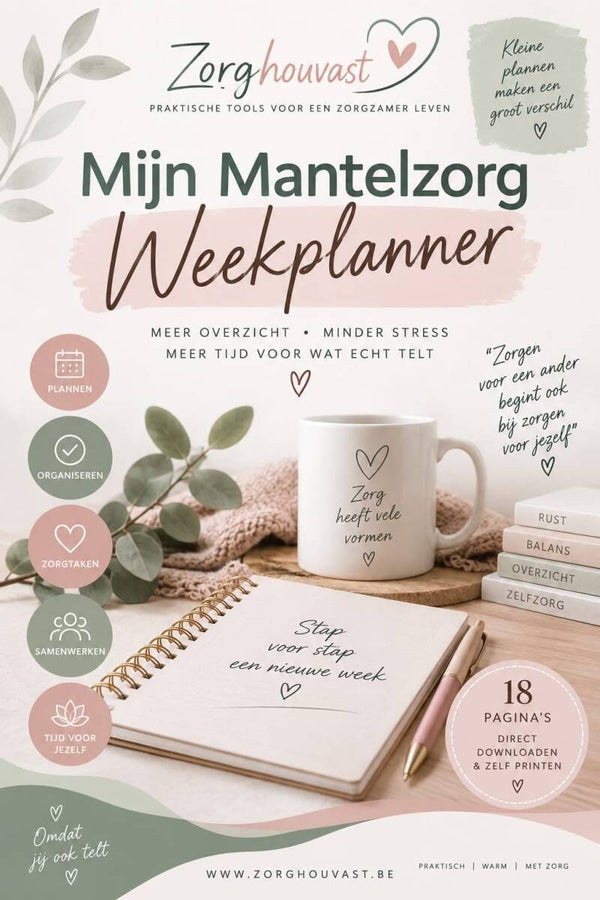 Mantelzorg Weekplanner - meer overzicht en rust in je zorg