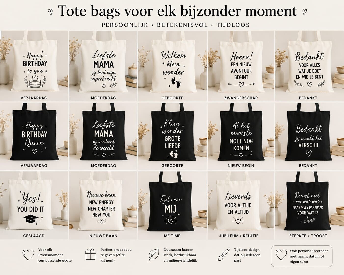 totebags voor elke gelegenheid