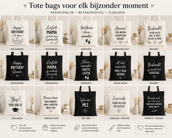 totebags voor elke gelegenheid