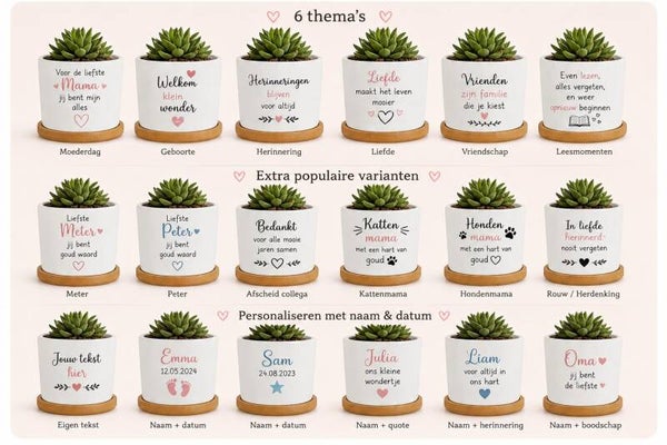 gepersonaliseerde (bloem)potjes