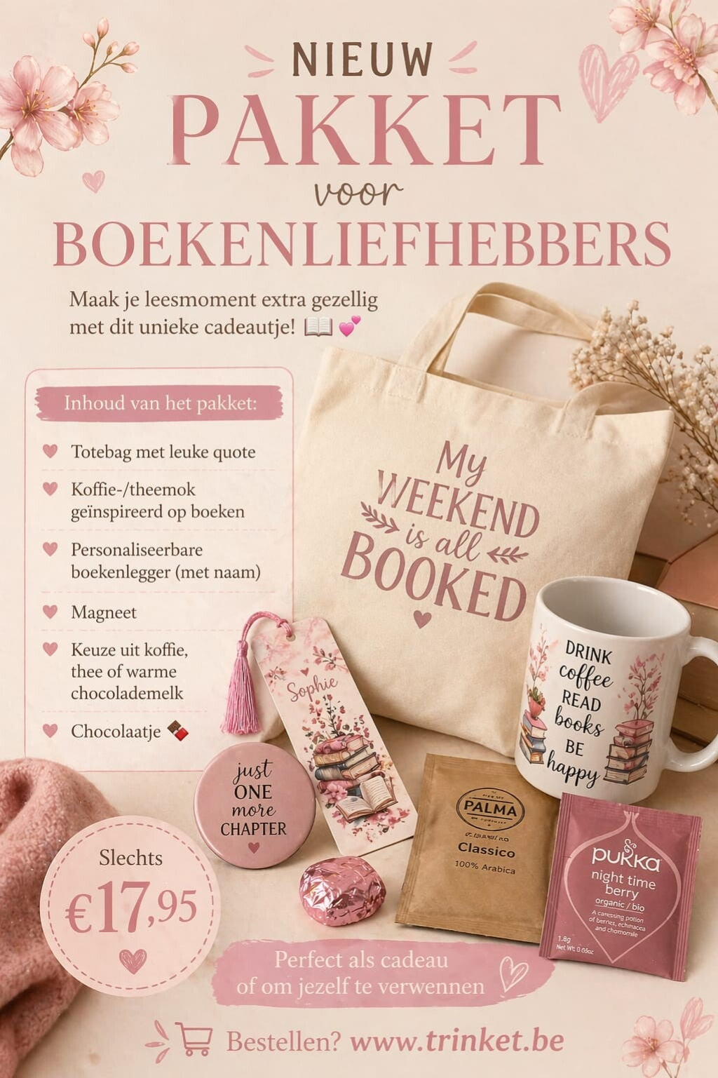 pakket voor boekenliefhebbers