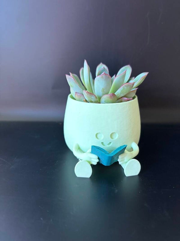 Happy potje boekenvriend small 3D-print