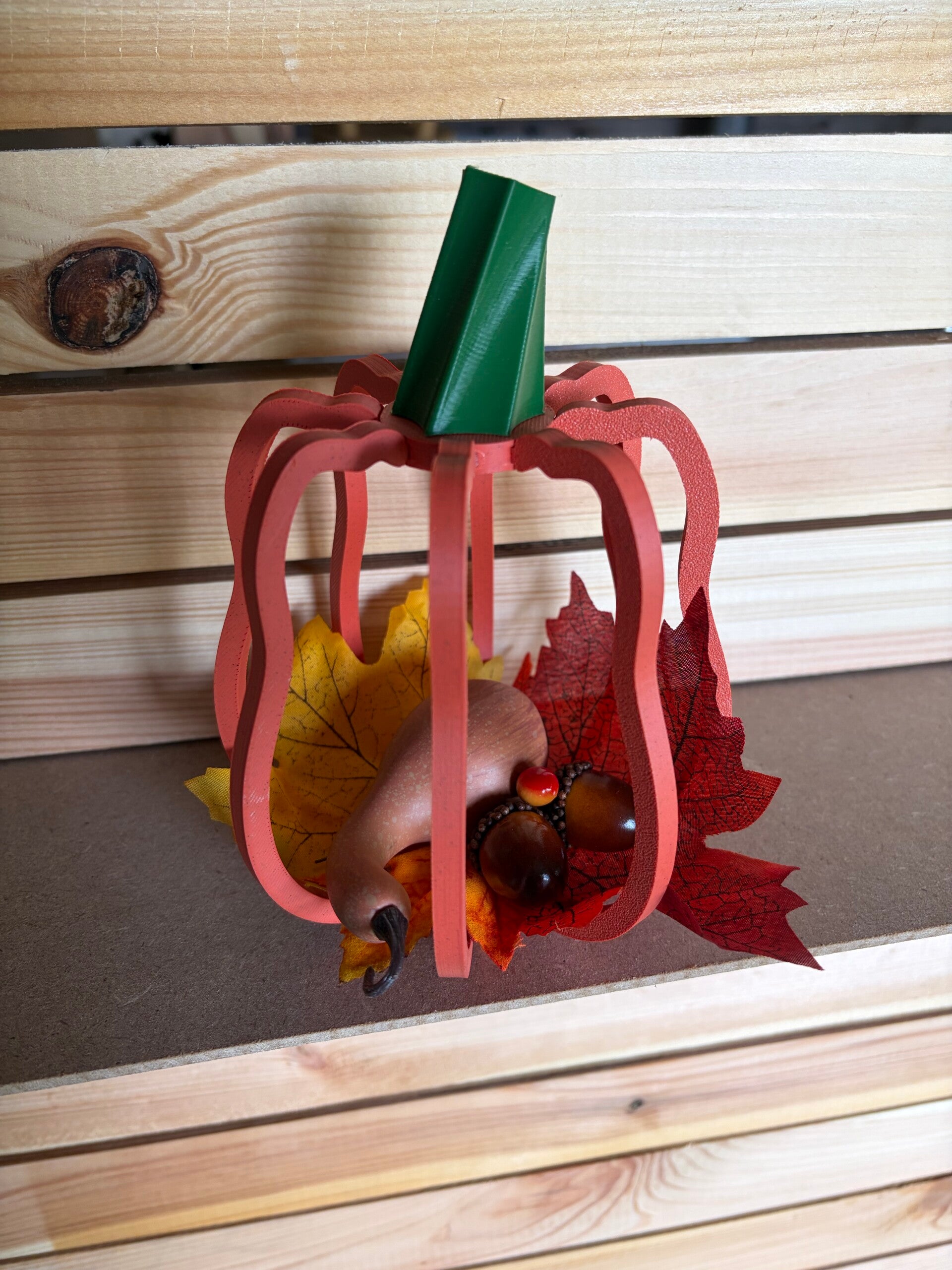 3D-geprinte pompoen met Herfstdecoratie