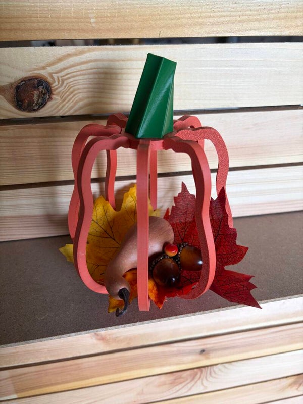 3D-geprinte pompoen met Herfstdecoratie