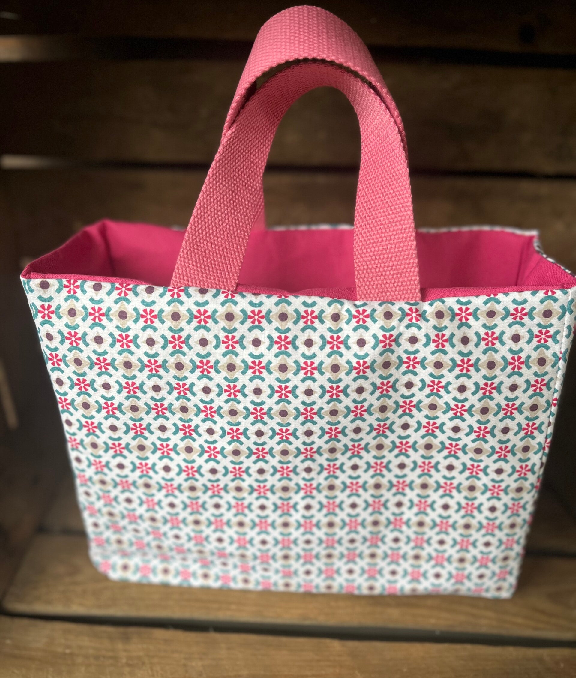 Katoenen lunchtas Handmade with love