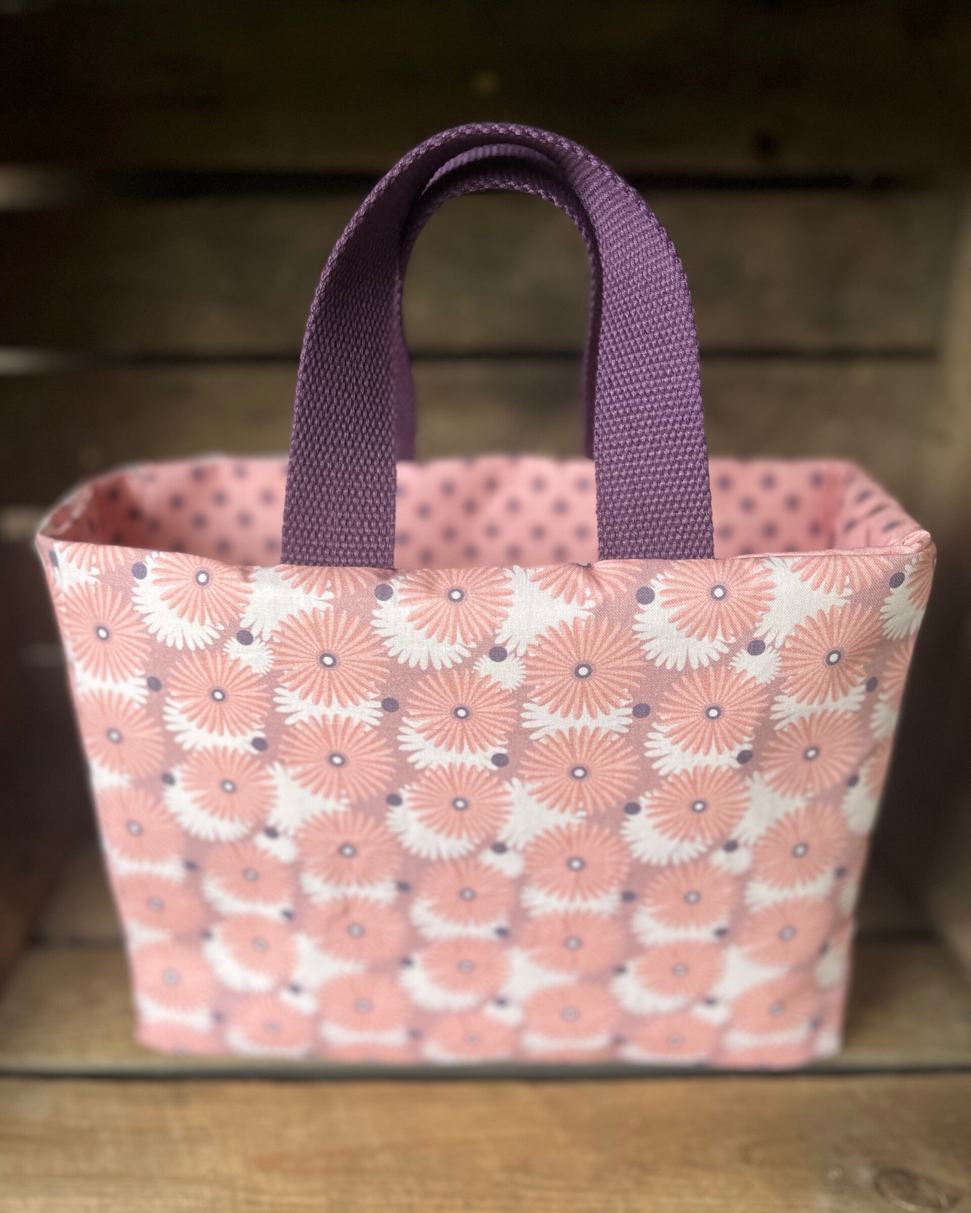 Katoenen lunchtas handmade with love