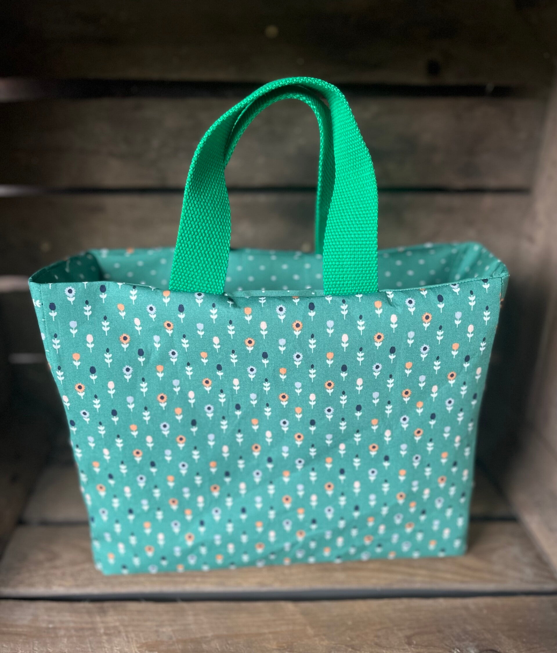 Katoenen lunchtas handmade with love