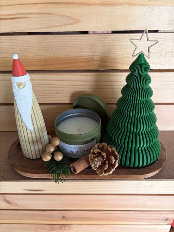 Kerstschotel met kaarsje