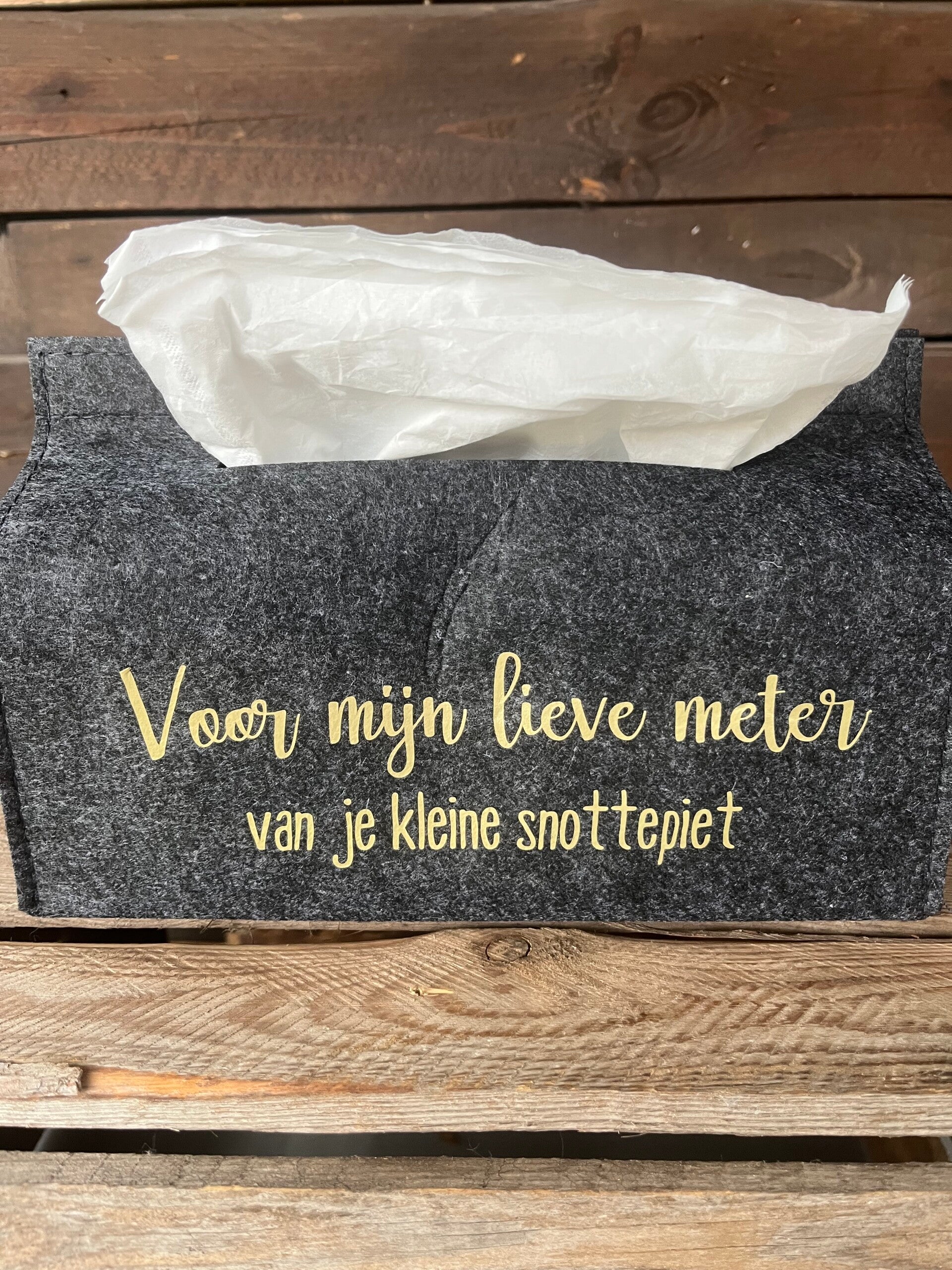 Zakdoekdooshoes Vilt Voor mijn liefste meter