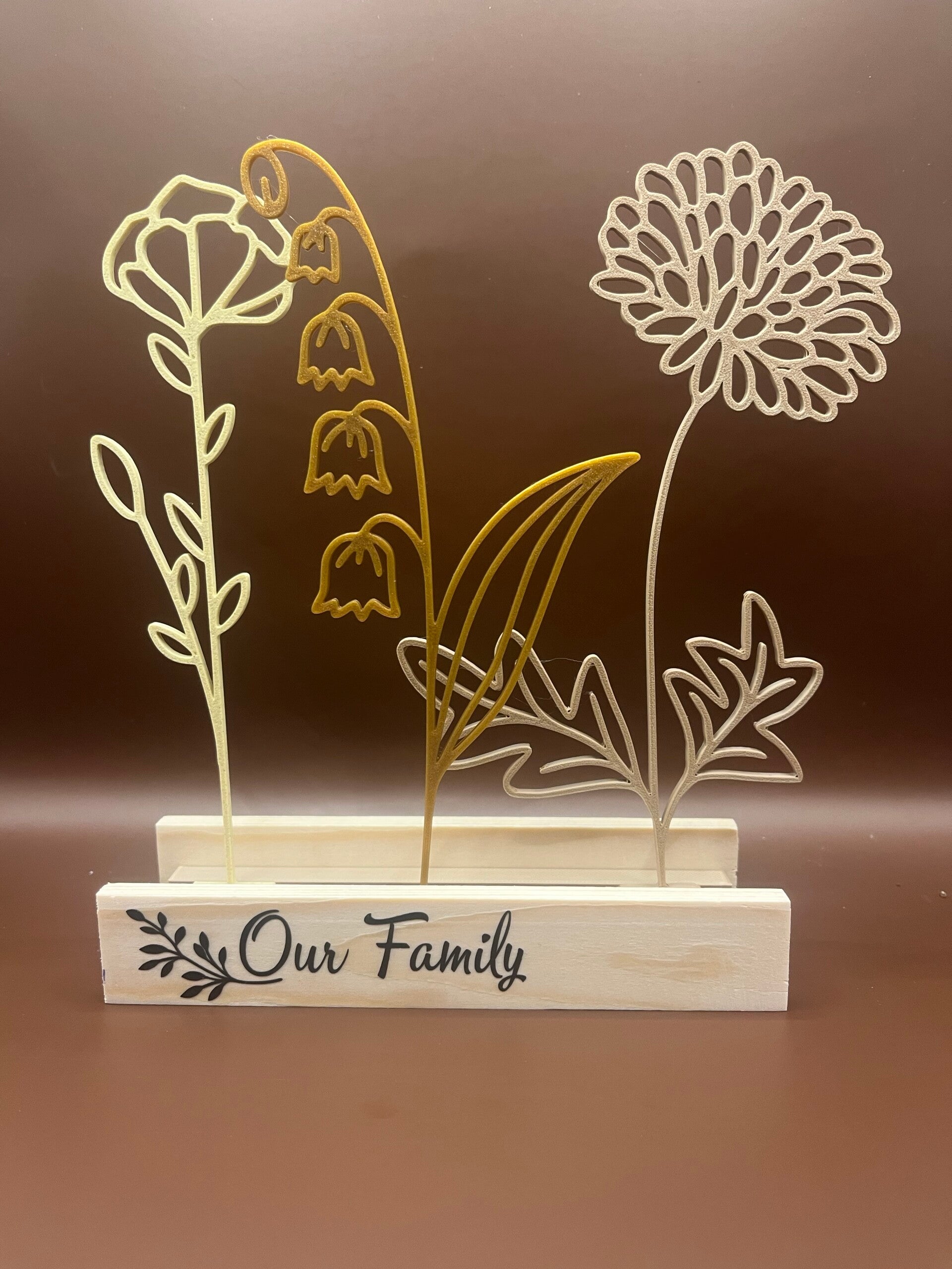 Gezinsboeket in geboortebloemen (3 stuks)