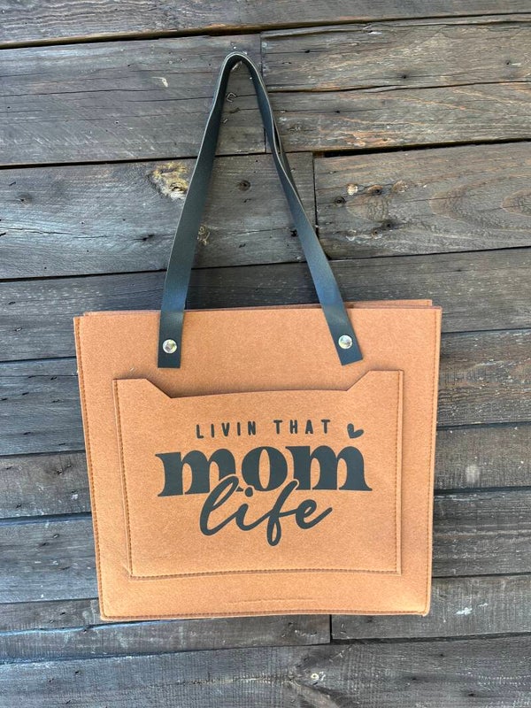 Vilten mama shopper Bruin