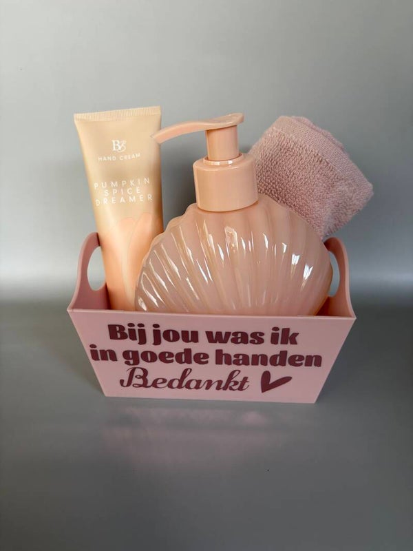 💖 Bedankmandje ‘Bij jou was ik in goede handen‘