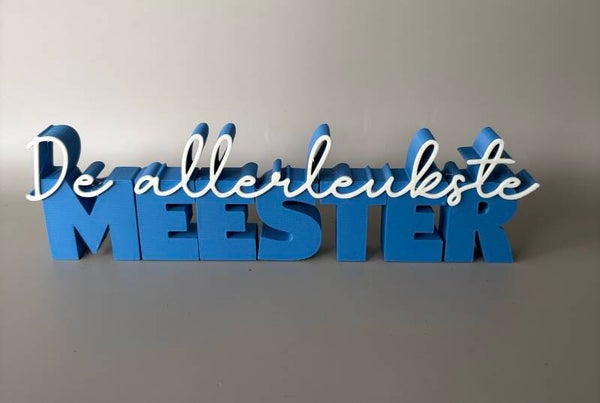 Woordblok de allerleukste meester 3D-print