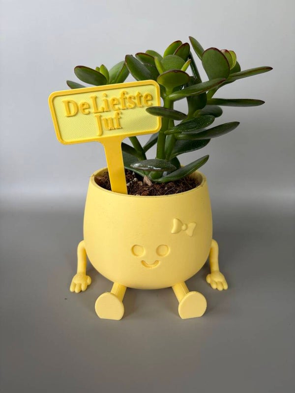 Happy potje medium De liefste juf 3D-print