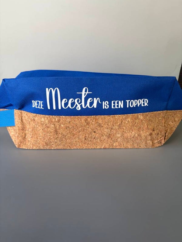 Deze meester is een topper pennenzak/toilettas