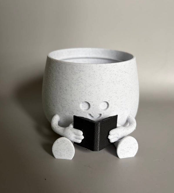 Happy potje boekenvriend small 3D-print