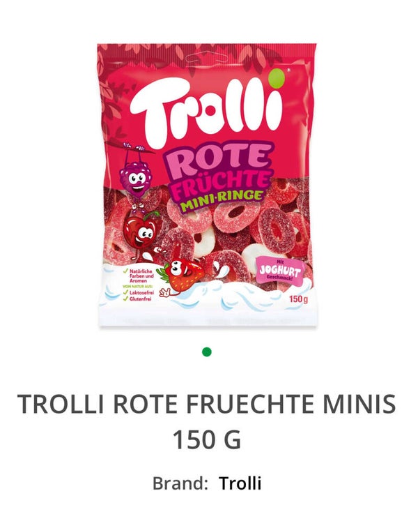 TROLLI ROTE FRUECHTE MINIS 150 GR